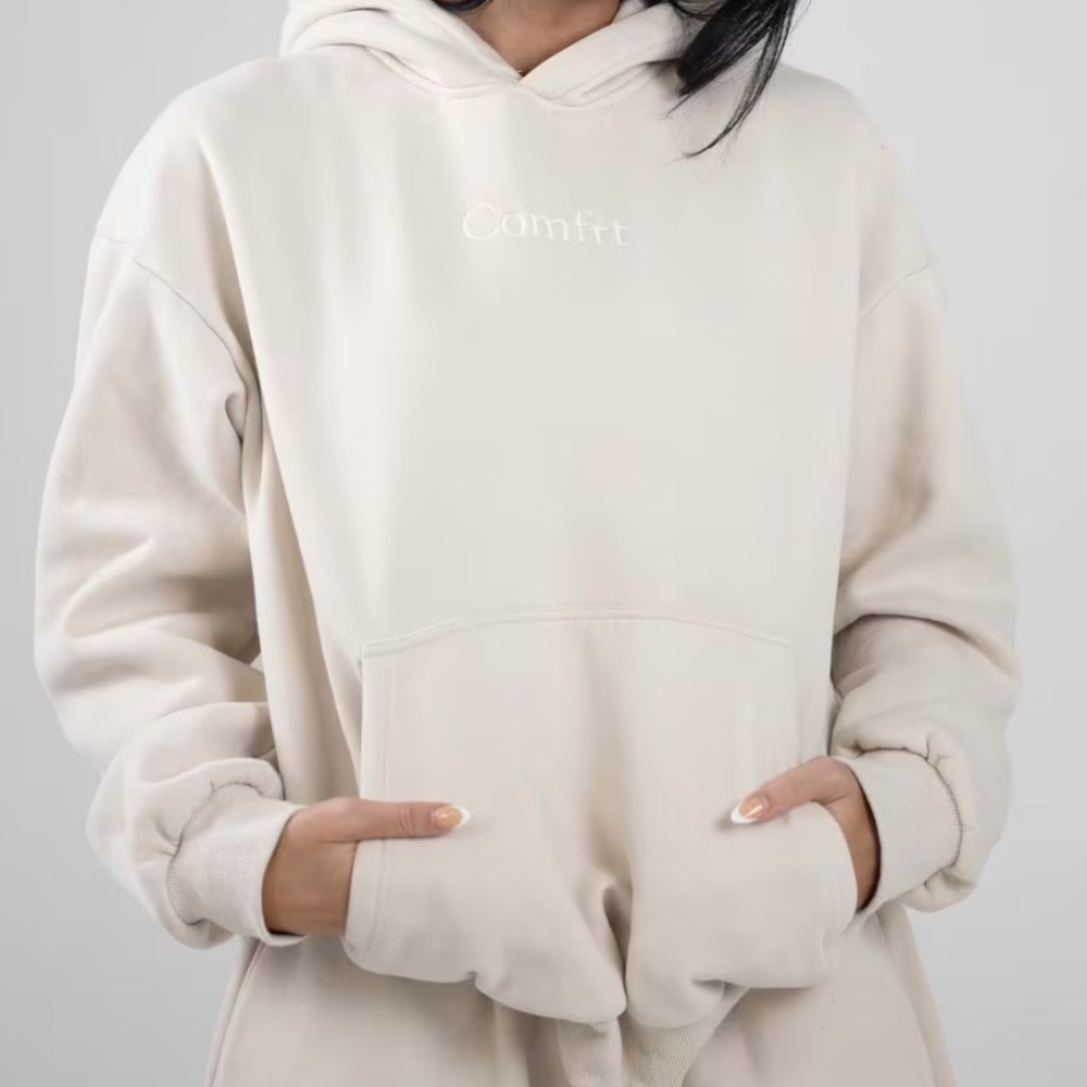 Comfrit Women's Cream Hoodie